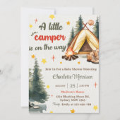 Camping Mountain Rustic Baby shower Party Kaart (Voorkant)