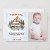 Camping Mountain Rustic Birthday Carte de remercie (Devant)