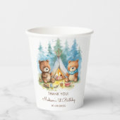 Camping Mountain Rustic verjaardagsfeestje Papieren Bekers (Voorkant)