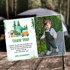 Camping Mountain rustieke foto Dank u kaart