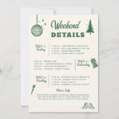 Camping Mountains Camp Green Bachelorette Party Kaart (Achterkant)