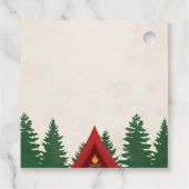 Camping Mountains Favor Label (Achterkant)