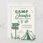 Camping Mountains Green Camp vrijgezellenfeest Kaart (Voorkant)