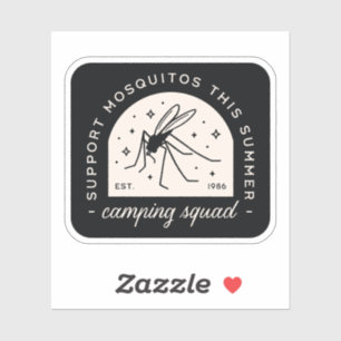 Camping muggen grappige insecten citaten whimsical sticker