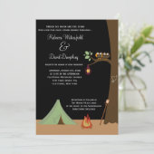 Camping Nature Faire-part de mariage à thème (Debout devant)