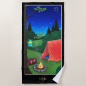 Camping Night Beach Towel Strandlaken (Voorkant)
