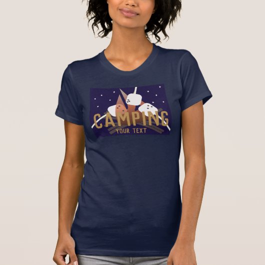 Camping Night Marshmallow Roasting Camper T-Shirt (Voorkant)