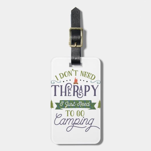 Camping Not Therapy Bagagelabel (Voorkant verticaal)
