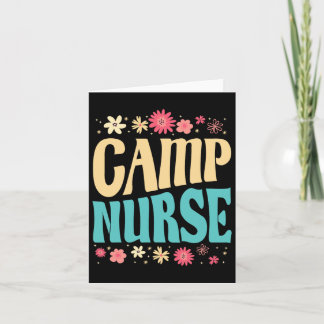 Camping Nurse Floral Outfit Zomercamping Geregistr Kaart