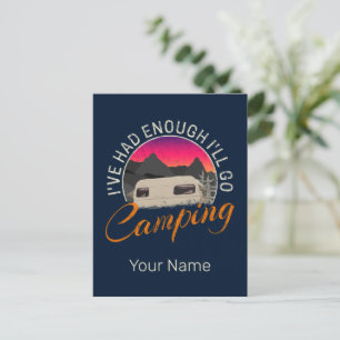 Camping of camper ontwerp voor vakantie feestdagenkaart