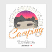 Camping of camper  ontwerp voor vakantie sticker (Vel)