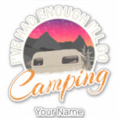Camping of camper  ontwerp voor vakantie sticker (Voorkant)