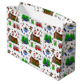 Camping of Midwest Thmed Birthday Groot Cadeauzakje (Achterkant Gekanteld)