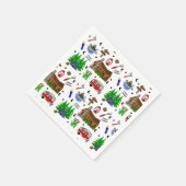 Camping of Midwest Threaded Happy Camper Birthday Servet (Hoek)