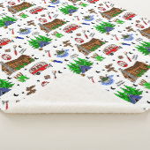 Camping of Midwest Threaded Happy Camper Sherpa Deken (3/4)