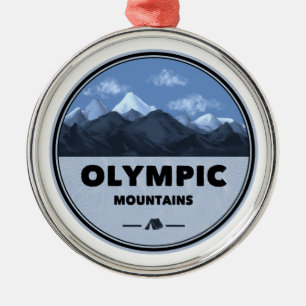 Camping Olympisch gebergte in Washington Metalen Ornament