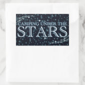 Camping onder de sterren rechthoekige sticker (Tas)