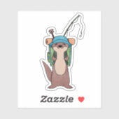 Camping Otter Sticker (Vel)