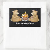 Camping ours ajouter un autocollant de message (Sac)