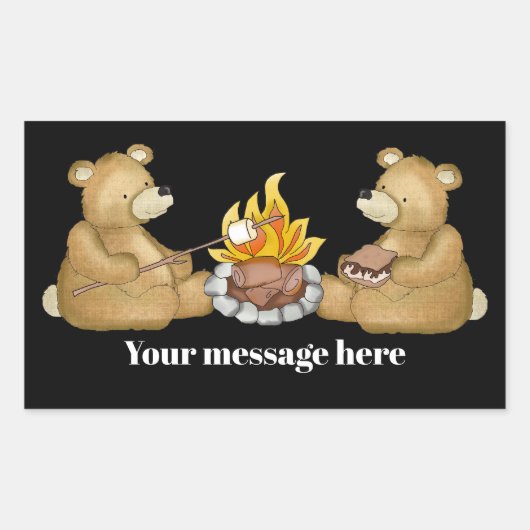 Camping ours ajouter un autocollant de message (Devant)