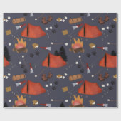 Camping Outdoor Adventure Zomerkampvuur Cadeaupapier (Vlak)