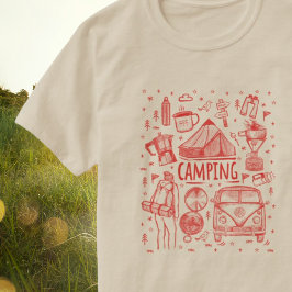 Camping Outdoor Illustratie T-shirt