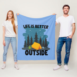 Camping Outdoor Lover Fleece Deken