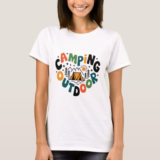 Camping Outdoor T-shirt (Voorkant)