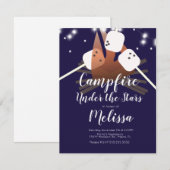 Camping Outdoorparty over kampvuur Marshmallows (Voorkant / Achterkant)