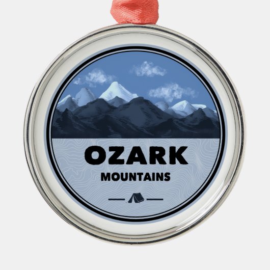 Camping Ozark Mountains Metalen Ornament (Voorkant)