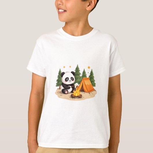 Camping Panda T-shirt (Voorkant)