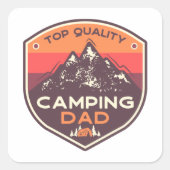 Camping Pap van topkwaliteit Vierkante Sticker (Voorkant)