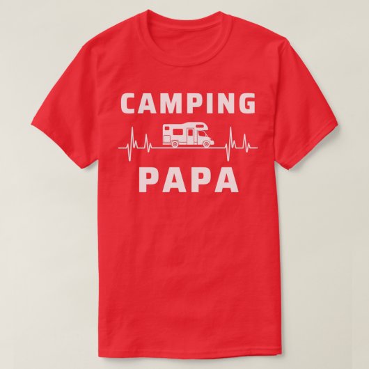 Camping Papa Camper Motorhome T-shirt (Design voorkant)
