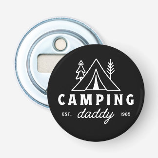 Camping papa camper vader grappige vader button flesopener