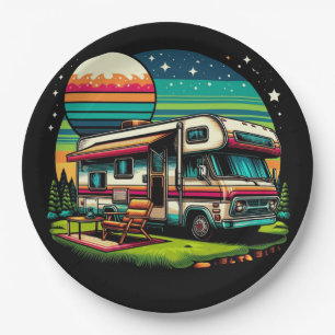 Camping papier borden! papieren bordje