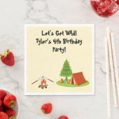 Camping Party gepersonaliseerde servetten (Insitu)