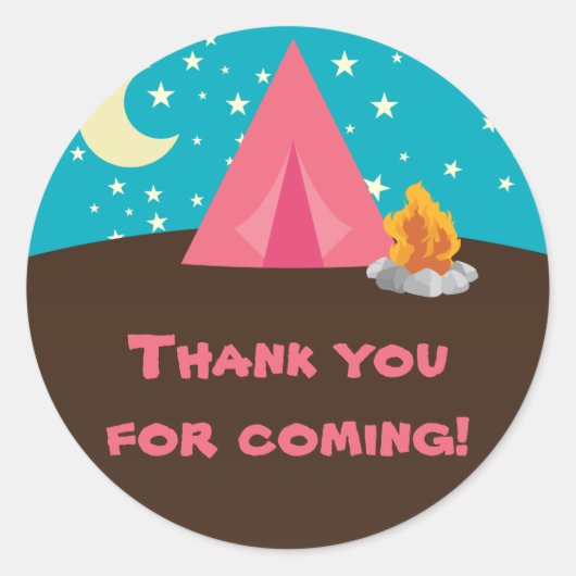 Camping Party Stickers (Voorkant)