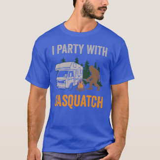 Camping Party With Sasquash Ourr RV Adventure girl T-shirt