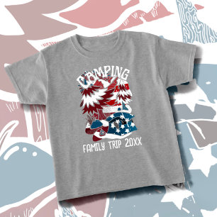 Camping Patriotic Famille Voyage Année T-shirt
