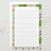 Camping Pattern Briefpapier (Voorkant / Achterkant)