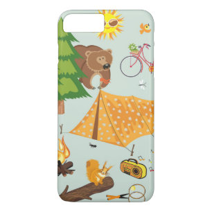 Camping Pattern iPhone 8 Plus / 7 Plus Hoesje
