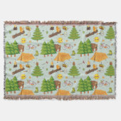 Camping Pattern Deken (Voorkant)