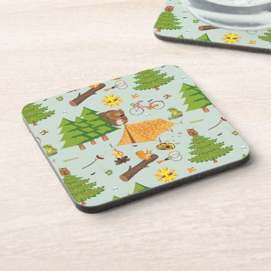 Camping Pattern Drankjes Onderzetter (Linkerzijde)