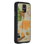 Camping Pattern Esdoorn Galaxy S5 Slim Case (Rechts)