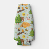 Camping Pattern Flesjeskoeler (Voorkant)