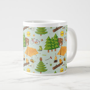 Camping Pattern Grote Koffiekop