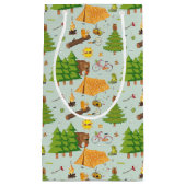 Camping Pattern Klein Cadeauzakje (Voorkant)