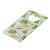 Camping Pattern Kredietkaart Flessenopener (Achterkant Gekanteld)
