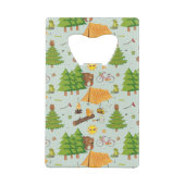 Camping Pattern Kredietkaart Flessenopener (Achterkant)