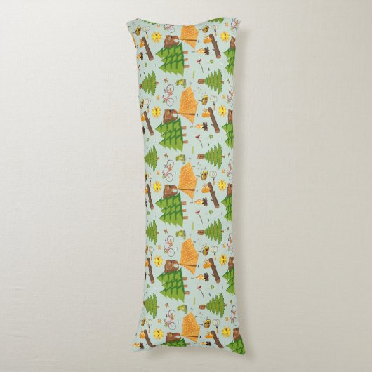 Camping Pattern Lichaamskussen (Voorkant Verticaal)